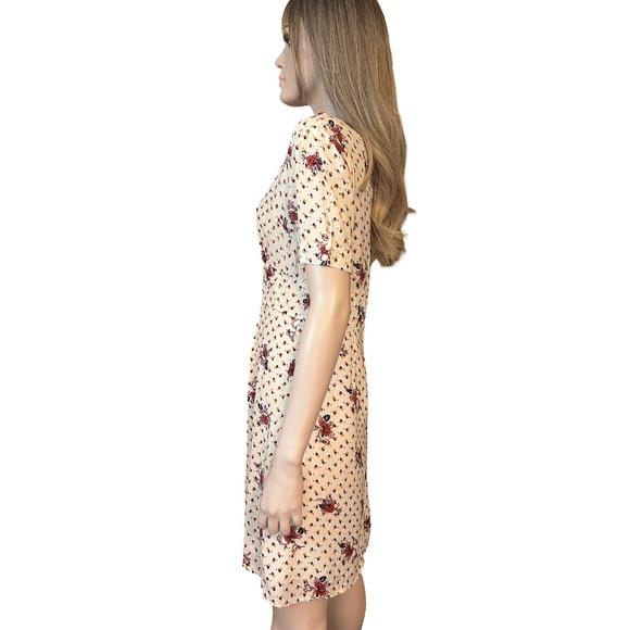 ModCloth Dress Keyhole Story A Line Floral Empire Waist Rayon Vintage Inspired - Picture 7 of 16